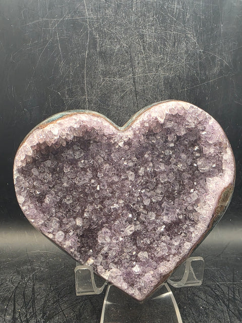 Druzy Amethyst heart! 1.3 pounds, 4 inches wide!