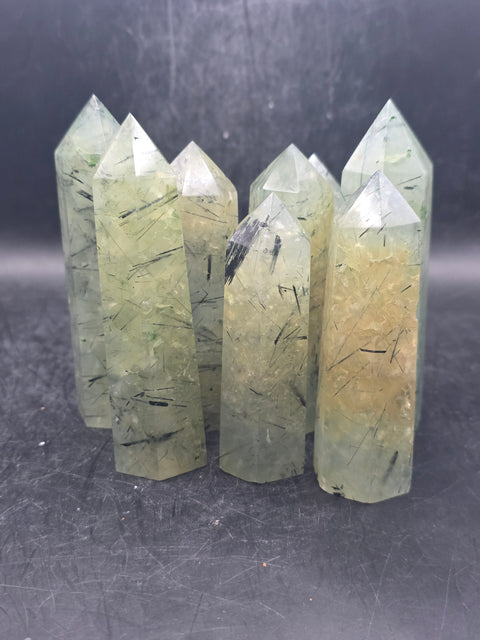 Prehnite tower! 2.9 too 3.7 inches tall!