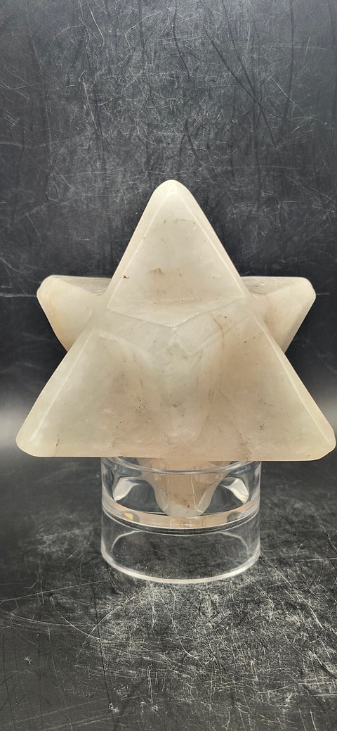 Quartz mercaba! 12.3 ounces, 2.2 inches wide, 3.7 inches point to point