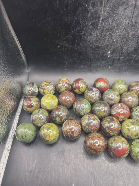 Mini 22mm, .8 inch dragon bloodstone sphere