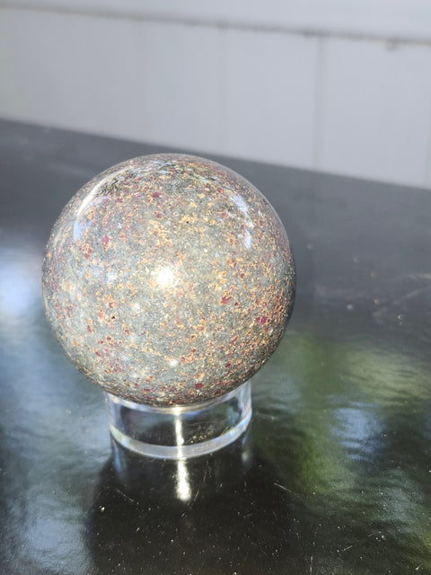 Ruby in kyanite sphere! 9 ounces, 51mm, 2.01 inches uv reactive