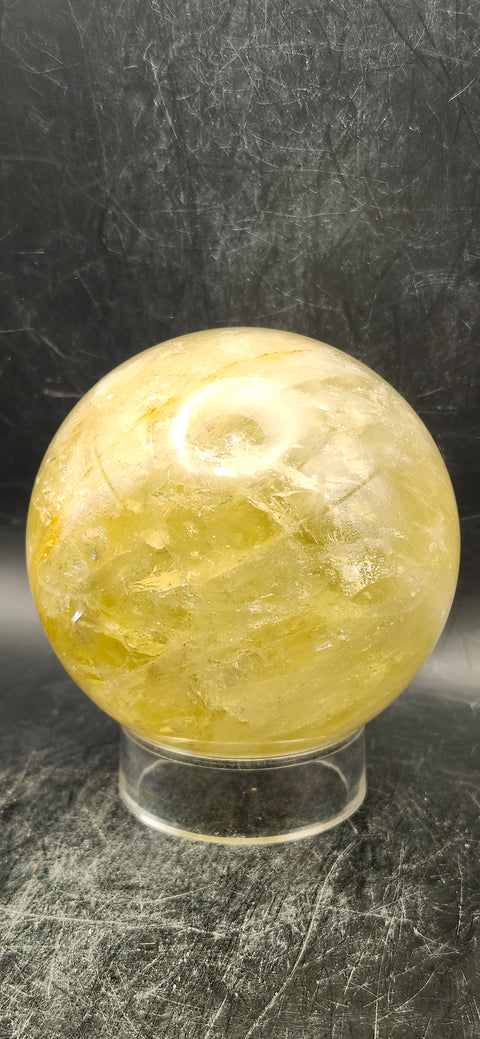 Citrine sphere! 74.4mm, 2.9 inches, 1.4 pounds!