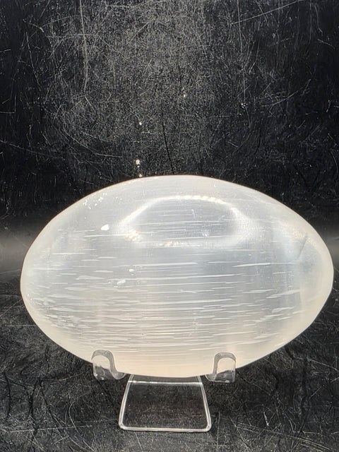 4 inch Selenite palm stone!! 7 ounces!