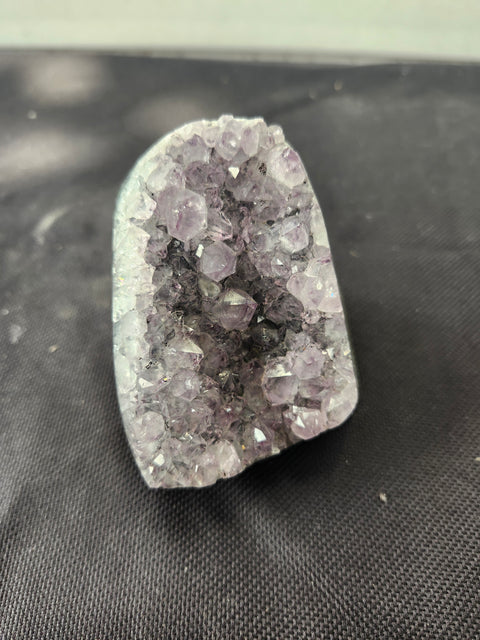 10 ounce, 3 inch tall, 2 inch wide amethyst geode free form