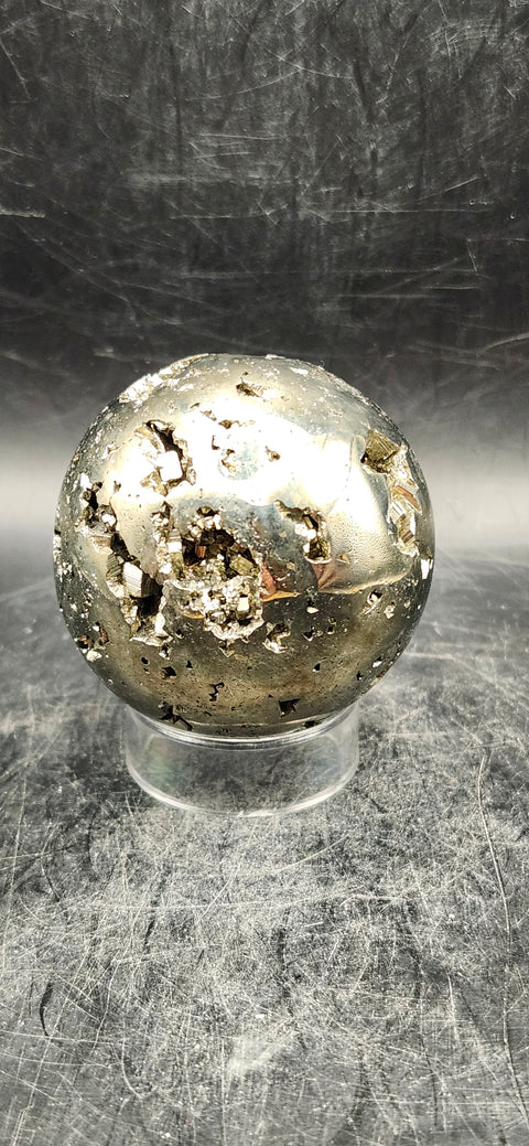 Pyrite sphere! 49.6mm, 1.9 inches, 9.3 ounces!