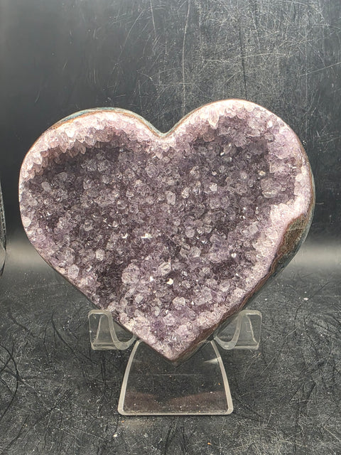 Druzy Amethyst heart! 1.3 pounds, 4 inches wide!
