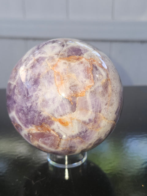 Dream amethyst sphere! 84mm, 3.3 inches, 1.13 pounds