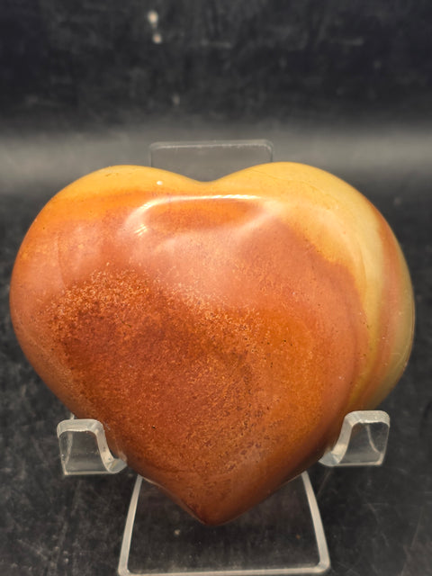 Polychrome jasper heart! 7 ounces, 2.9 inches wide, 2.7" tall