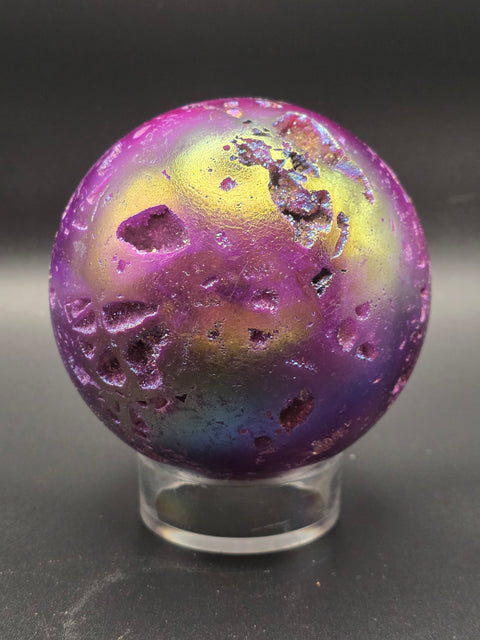 Pink aura sphenlerite sphere! 79.7mm, 3.1 inches, 1.5 pounds