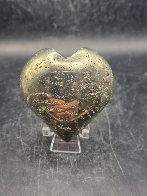 Pyrite heart! 6.6 ounces! 2.2 inches wide, 2.3 inches tall