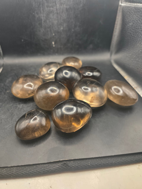 Smoky quartz palm stone! 1.9 too 2.1 inches!