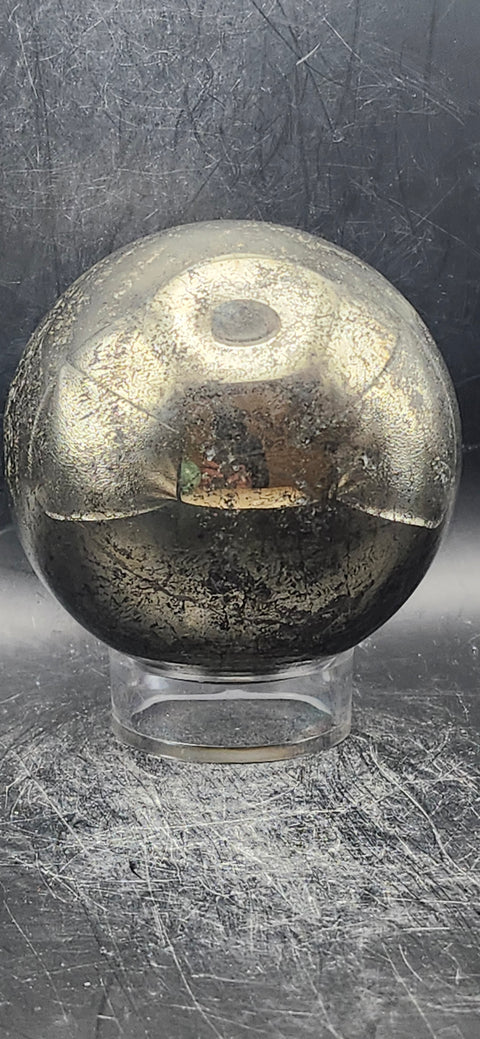 Pyrite sphere! 2.15 pounds, 82.4mm, 3.2 inches!