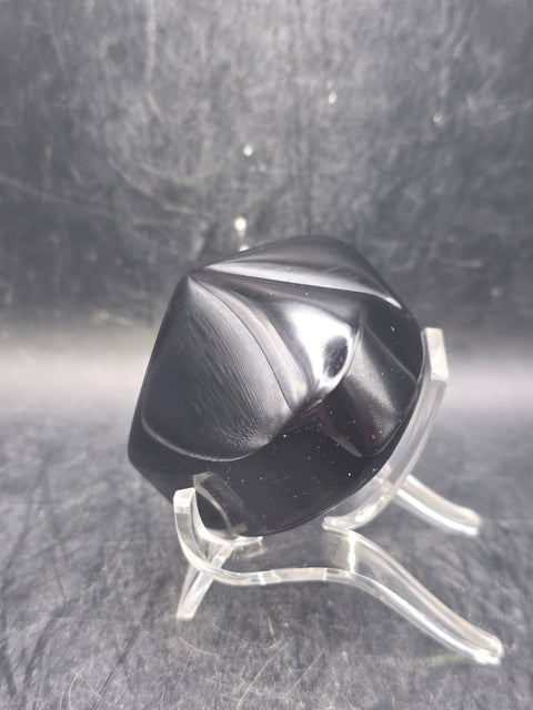 Rainbow obsidian heart! 4.8 ounces, 2.2 inches wide, 2.2" tall