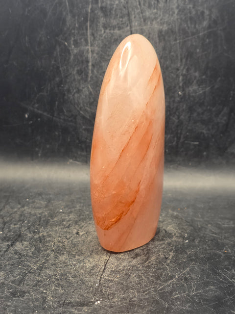 Red hematoid fire quartz free form! 1.1 pounds, 4.3 inches tall!