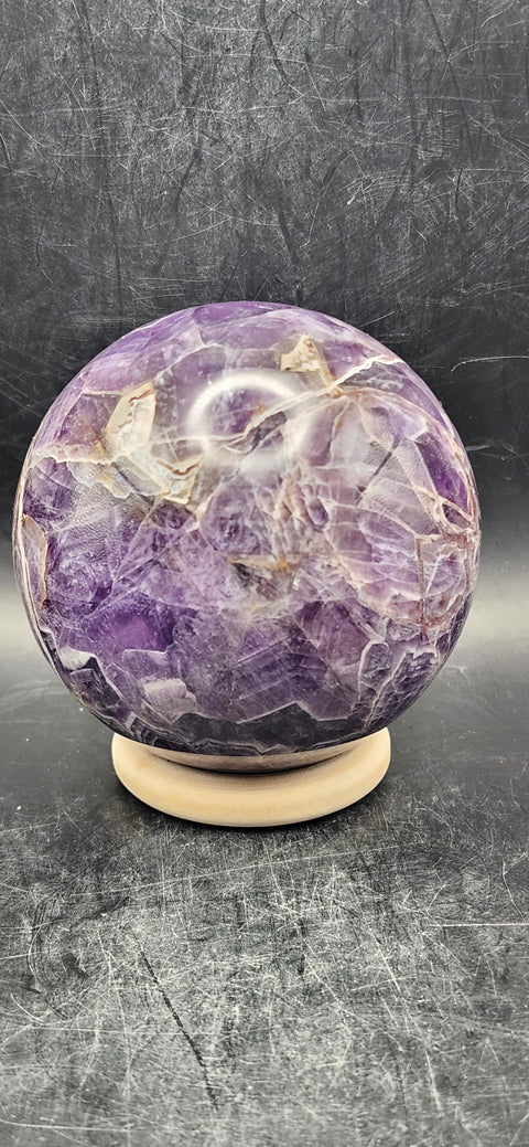 Dream amethyst sphere! 70.3mm,  2.7 inches, 1.1 pounds