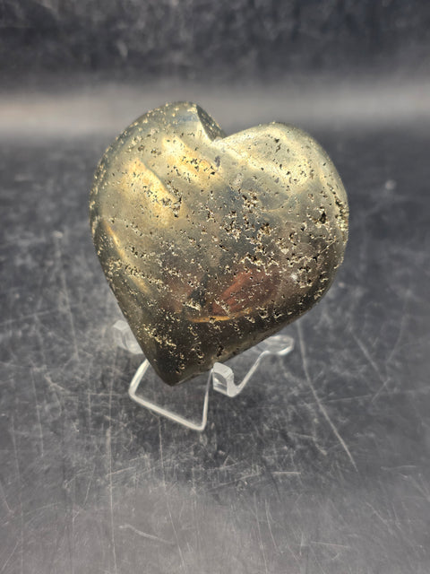 Pyrite heart! 6.6 ounces! 2.2 inches wide, 2.3 inches tall