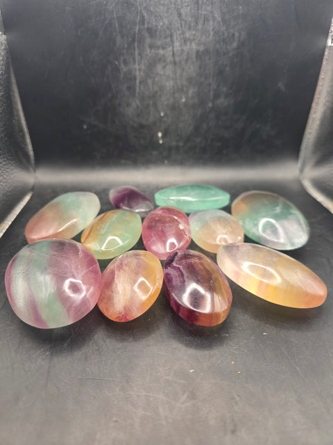 Candy florite palm stone! 2 too 2.5 inches!