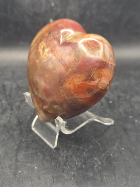 Petrified wood heart! 8.5 ounces, 2.8 by 2.8 inches!