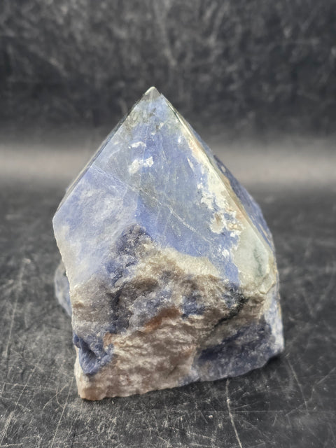 Sodalite polished top point! 9 ounces, 2.7 inches tall, 2.4" wide