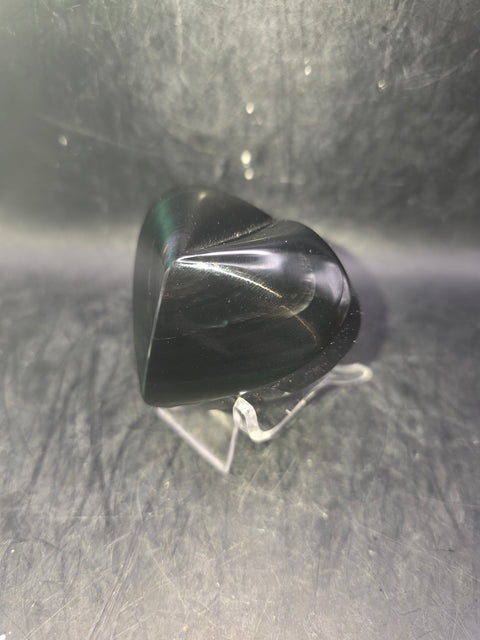Rainbow obsidian heart! 4.8 ounces, 2.2 inches wide, 2.2" tall