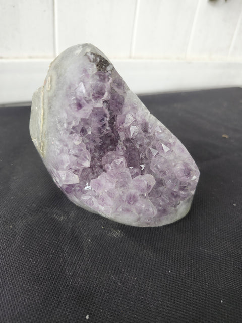 1.3 pound, 4.5 inch tall amethyst geode free form