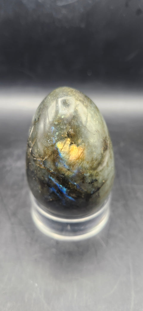 Labradorite egg! 7 ounces, 3 inches!