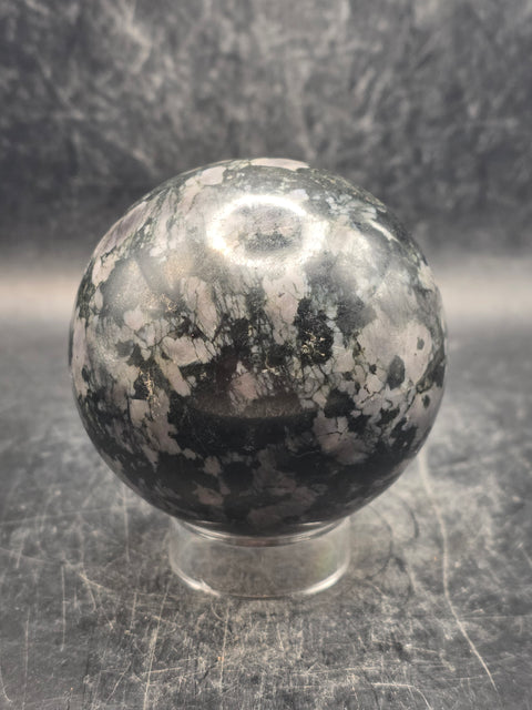 Indigo gabbro sphere! 62.8mm, 2.4 inches, 13 ounces