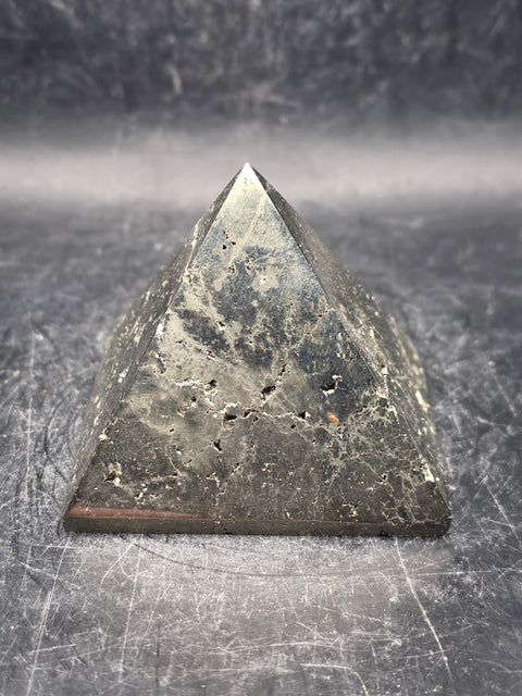 Pyrite pyramid! 9 ounces, 1.8 inches tall, 2.2" wide
