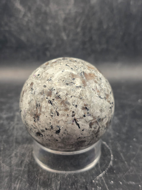 Flame stone sphere! 57mm, 2.2 inches, 9 ounces