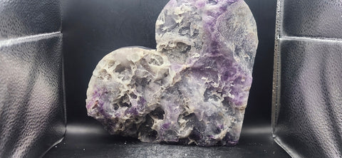 Mega druzy florite heart! 4.8 pounds, 8.5 inches wide, 7.5 tall