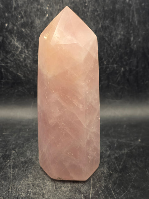 Large rose quartz tower! 12.4 ounces, 4.7 inches tall