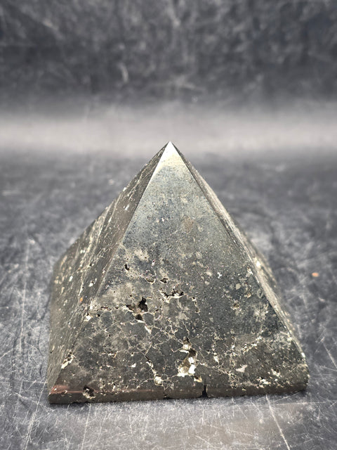 Pyrite pyramid! 9 ounces, 1.8 inches tall, 2.2" wide