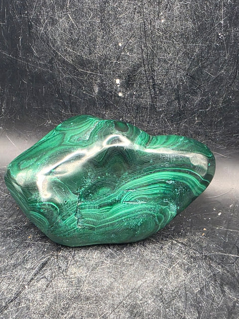 Malachite polished free form! 10 ounces, 3.2 inches long, 1.8" wide!
