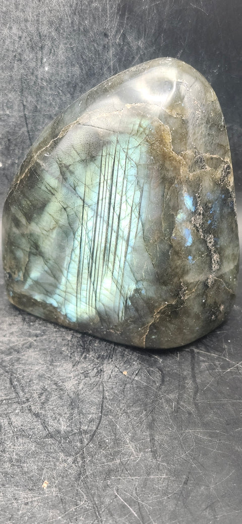 Labradorite free form! 1.3 pounds, 3.3 inches tall, 3" wide