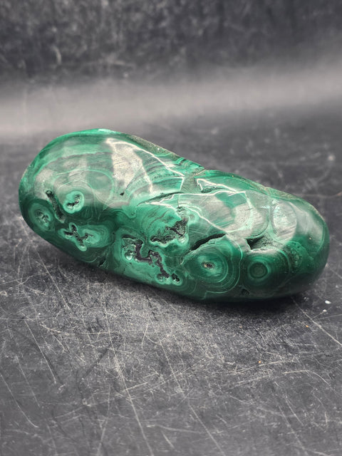 Malachite polished free form! 7.2 ounces, 3 inches long, 1.2" wide