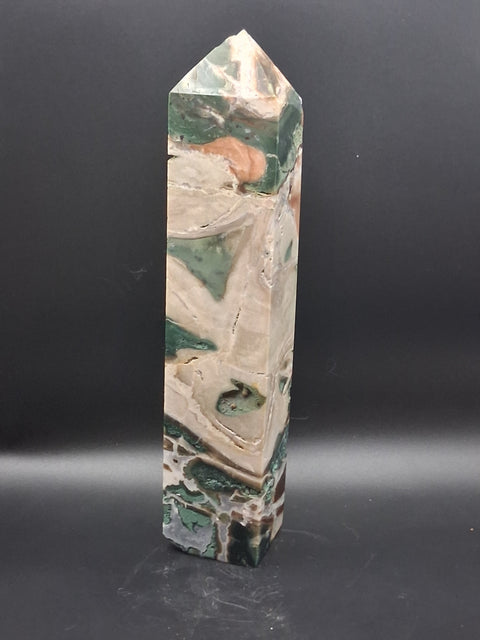 Large tree agate tower! 9.25 inches tall, 2.3 pounds!