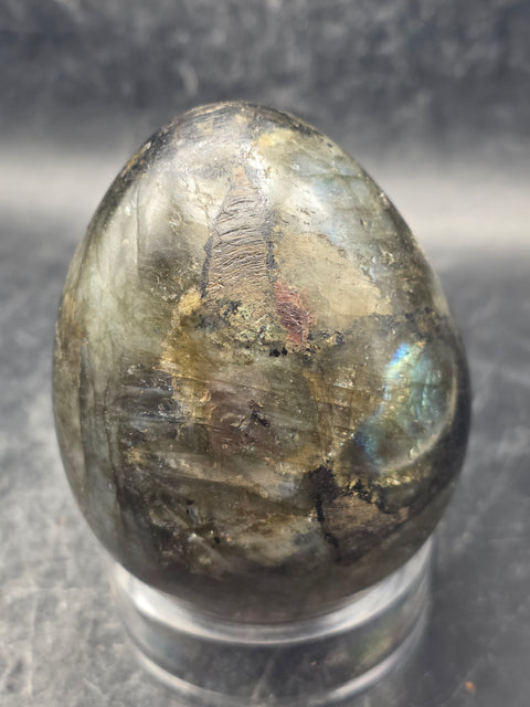 Labradorite egg! 9.2 ounces, 2.7 inches tall, 2 inches wide