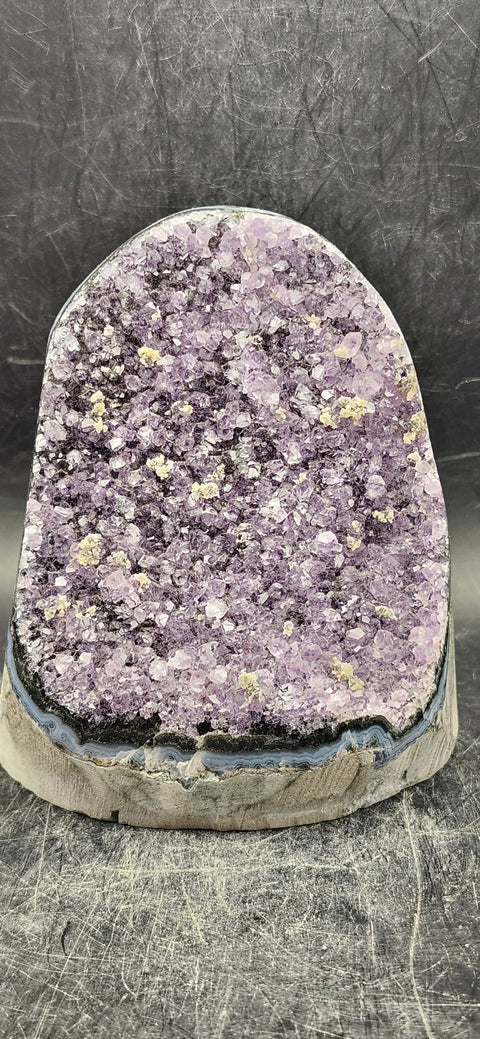Amethyst cut base free form! 1.10 pounds, 4 inches tall, 3 inches wide