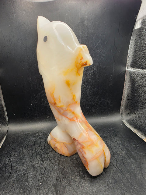 Onyx dolphin! 2.13 pounds, 7 inches tall, 4.3 inches wide!